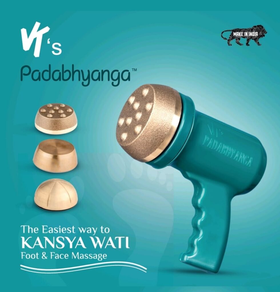 Padabhyanga KT09B Electric Kansa Vatki Massager for Face & Foot with